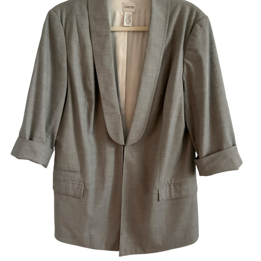Chico's Classic Gray Blazer size 2